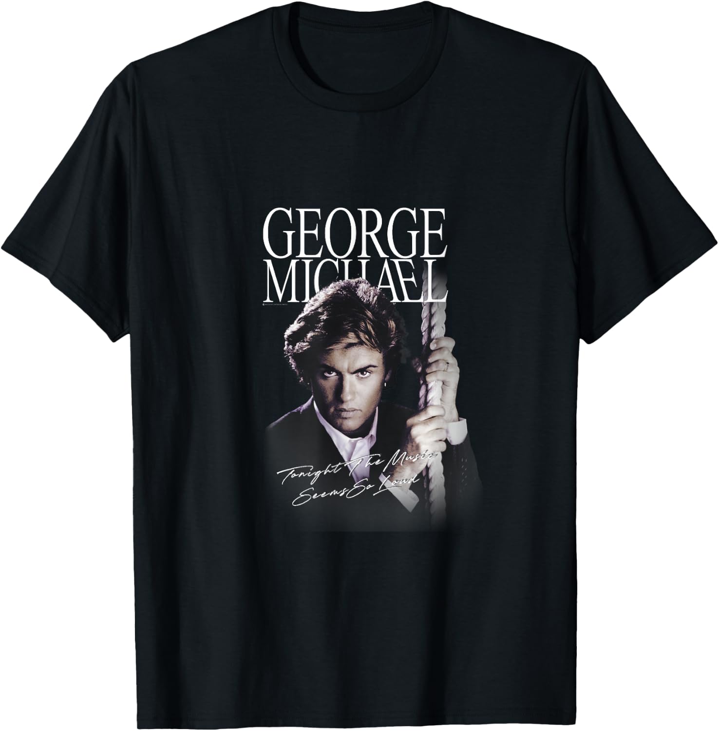 Retro Icon George Michael , Black, S T-Shirt - T-Shirt | Black