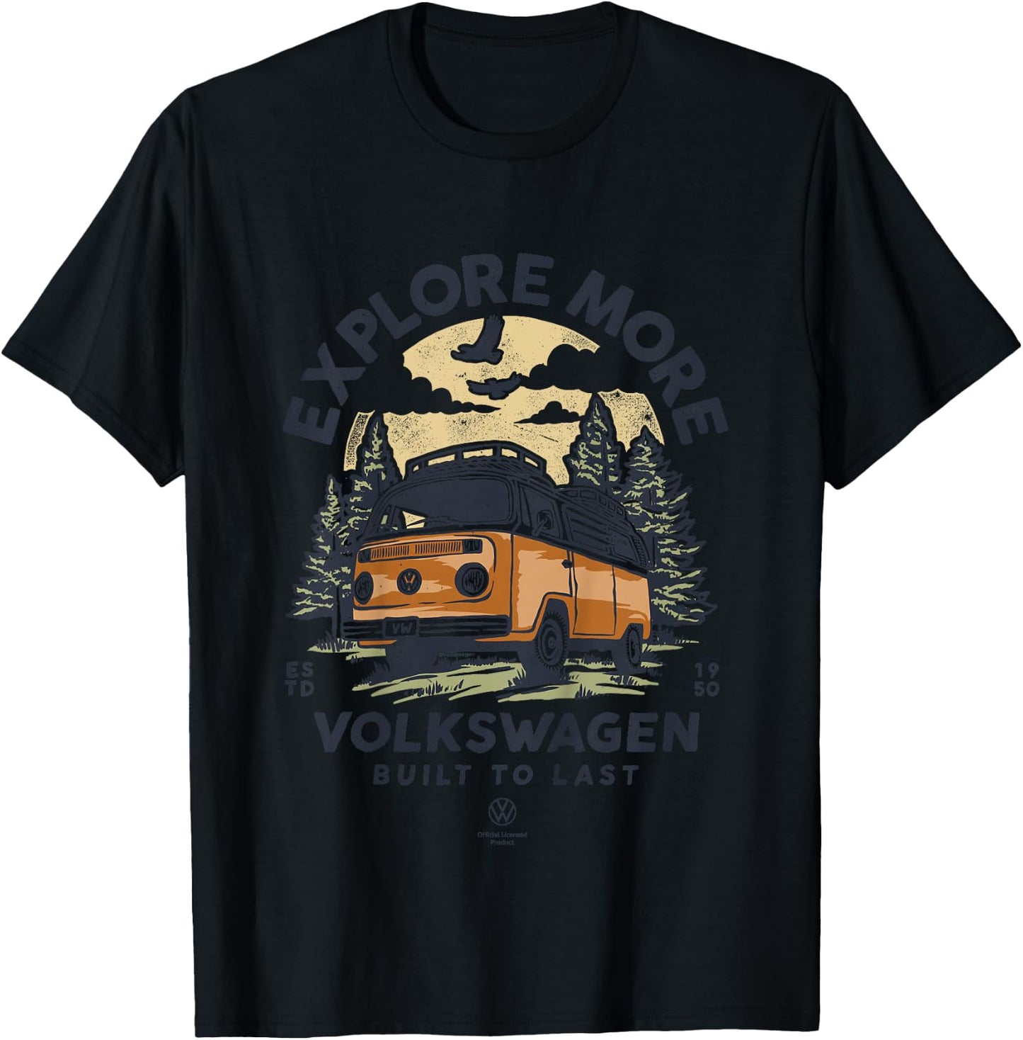 Kids Type 2 T2 Campervan Explore More Kids Father's Day T-Shirt - T-Shirt | Black