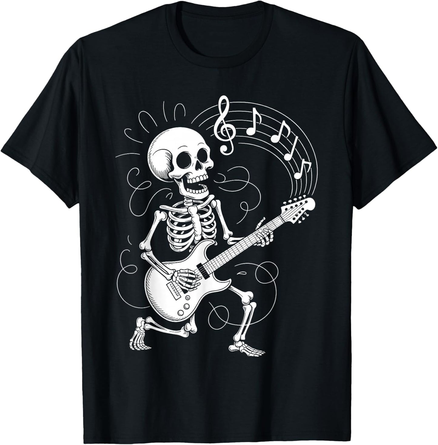 Funny Guitar Design Women Guitarist Guitar Player T-Shirt - T-Shirt | Black