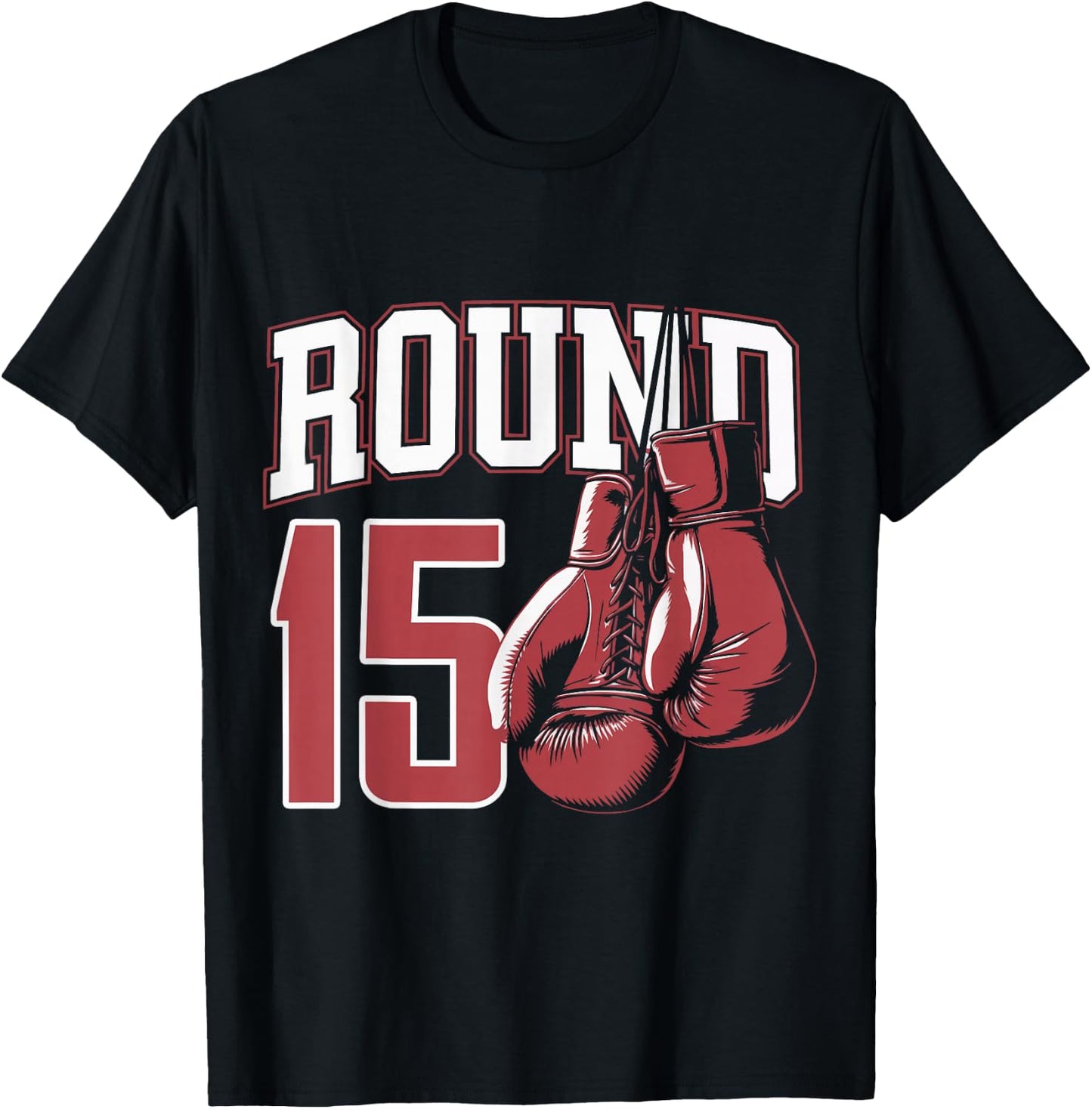 15 Year Old Boxer Bday Party 15th Birthday Boxing Boy T-Shirt - T-Shirt | Black