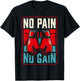 No Pain No Gain Idea Boxing , Black, S T-Shirt - T-Shirt | Black