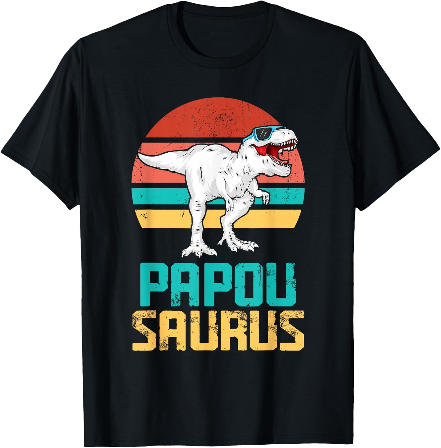 Papou Saurus Grandad T-Shirt - T-Shirt | Black