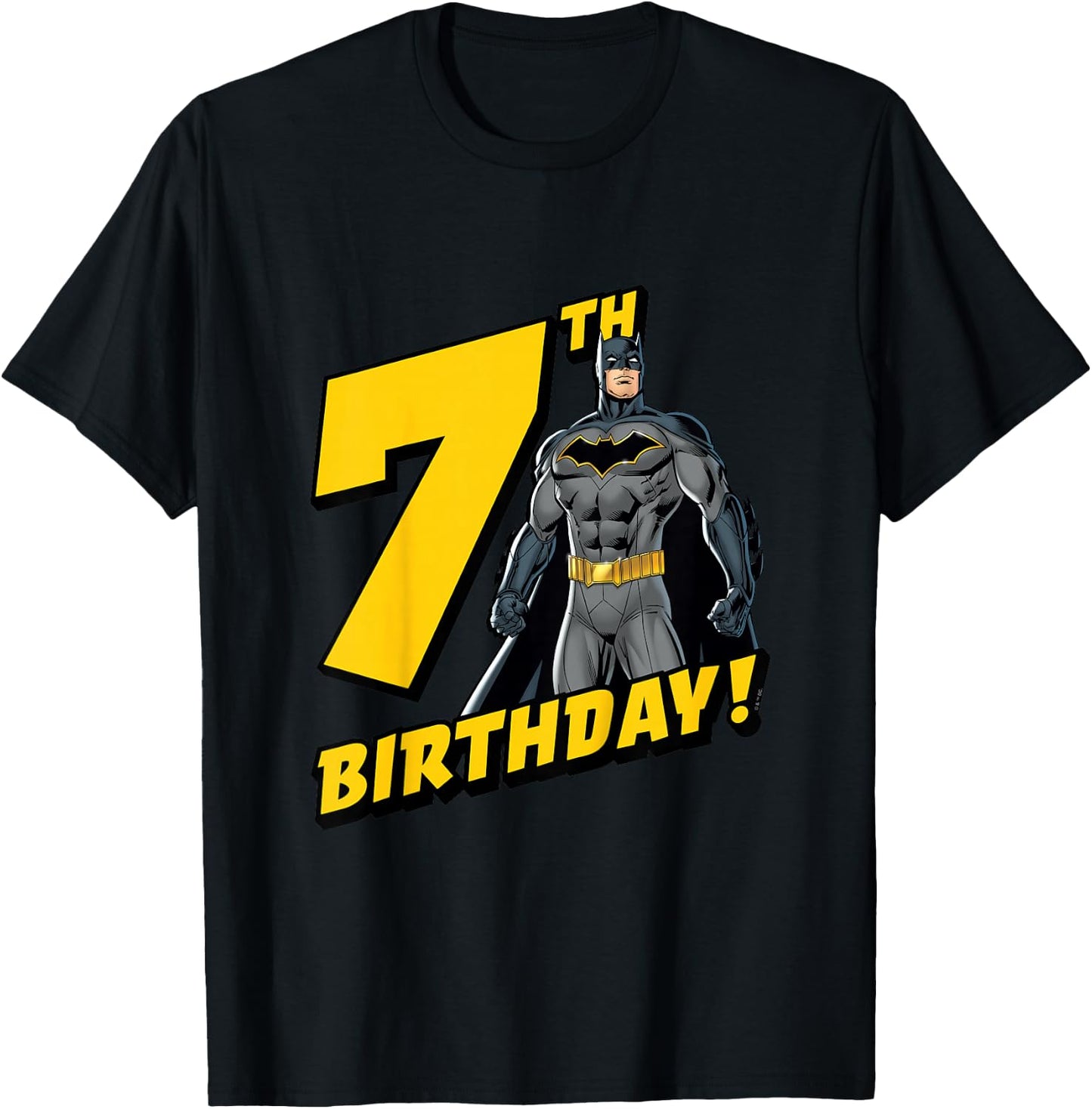 Kids Batman 7th Birthday T-Shirt - T-Shirt | Black