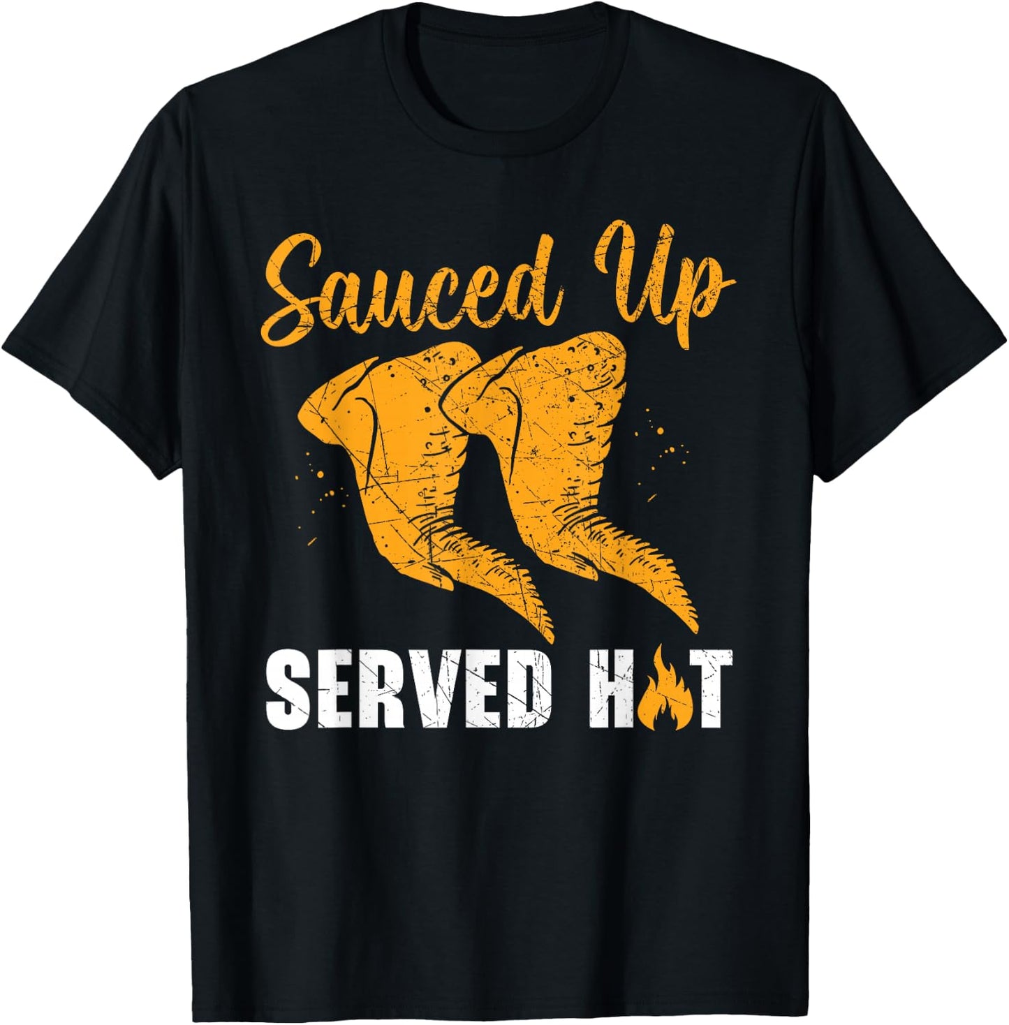 Buffalo Wings Foodie American Food Lover Chicken Wings T-Shirt - T-Shirt | Black