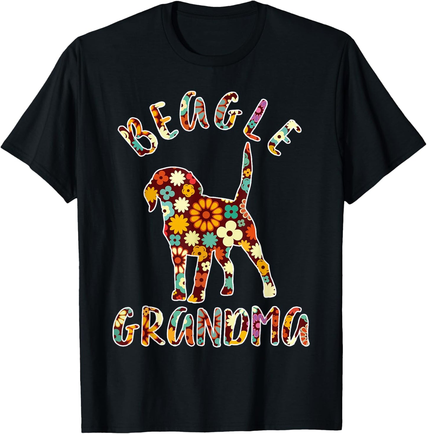 Beagle Grandma Funny Beagle Owner T-Shirt - T-Shirt | Black