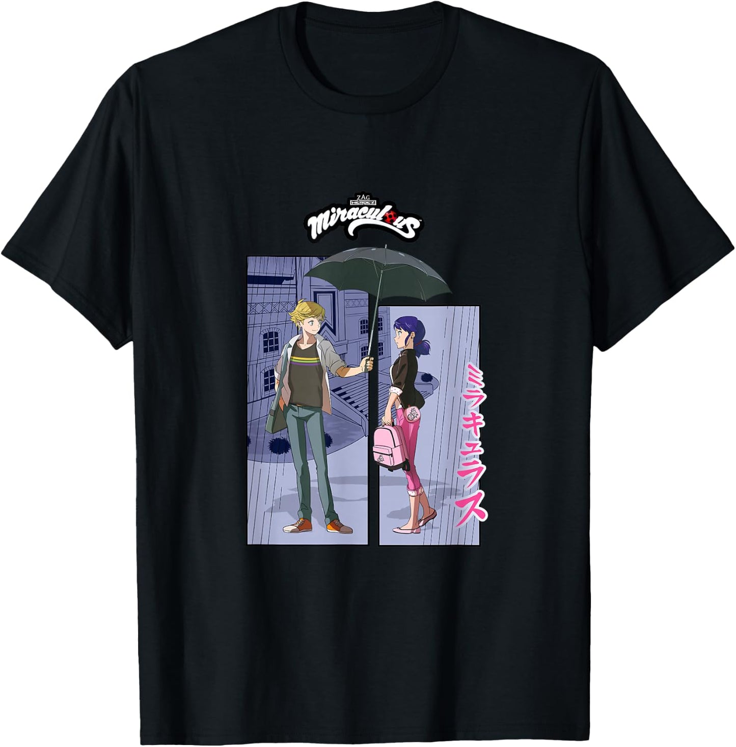 Miraculous Ladybug Manga Marinette Adrien Be Miraculous T-Shirt - T-Shirt | Black