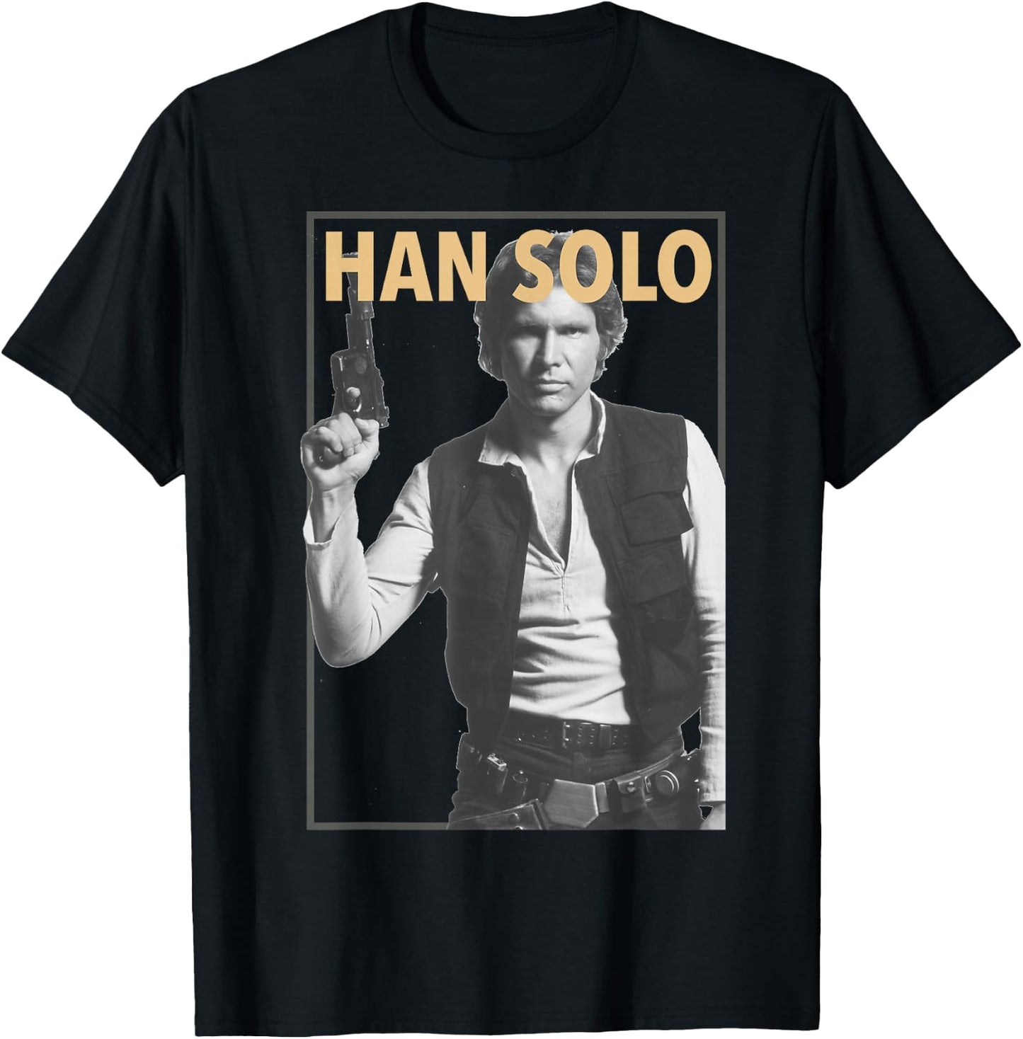 Star Wars Han Solo Faded Poster T-Shirt - T-Shirt | Black