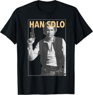 Star Wars Han Solo Faded Poster T-Shirt - T-Shirt | Black