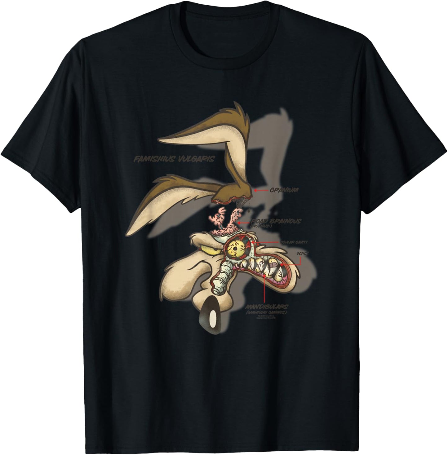 Looney Tunes Wile E. Coyote X-Ray T-Shirt - T-Shirt | Black