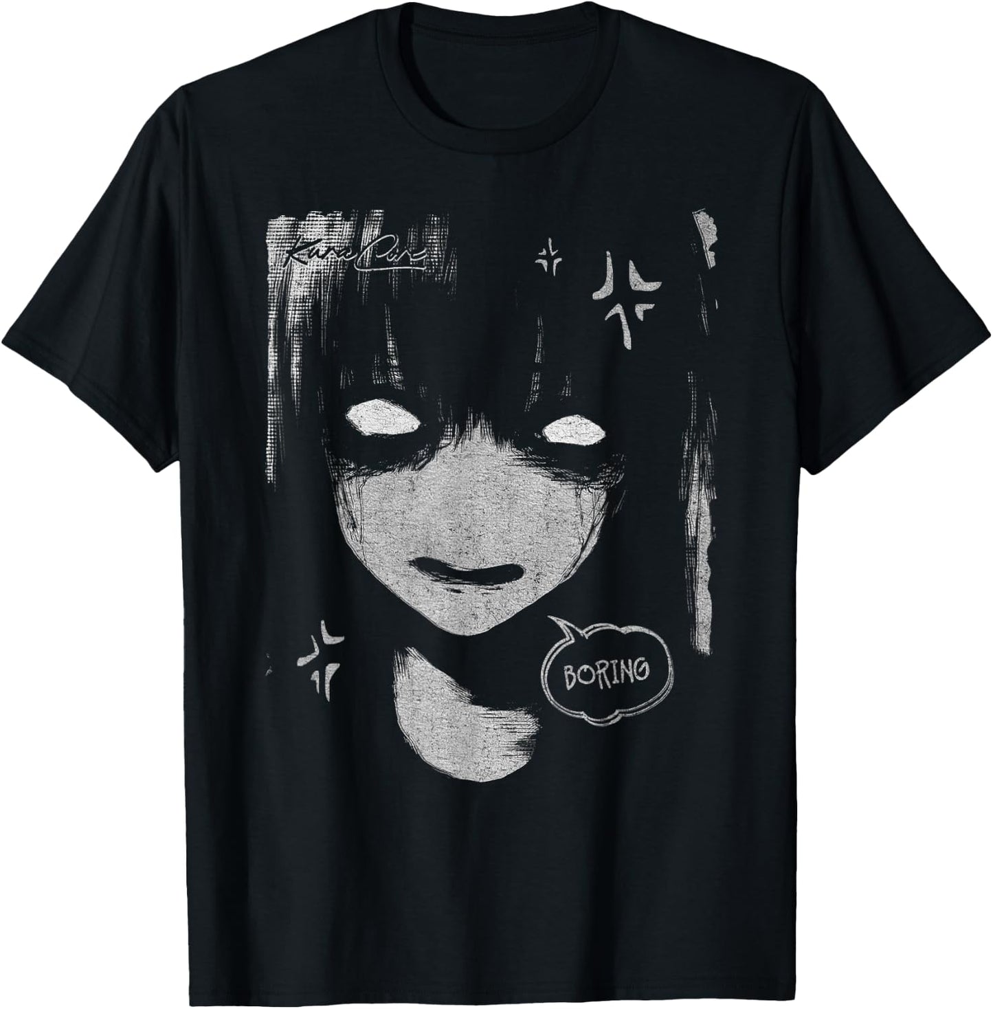 Japon Streetwear Cyberpunk Y2K Techwear Rétro Manga Anime T-Shirt - T-Shirt | Black