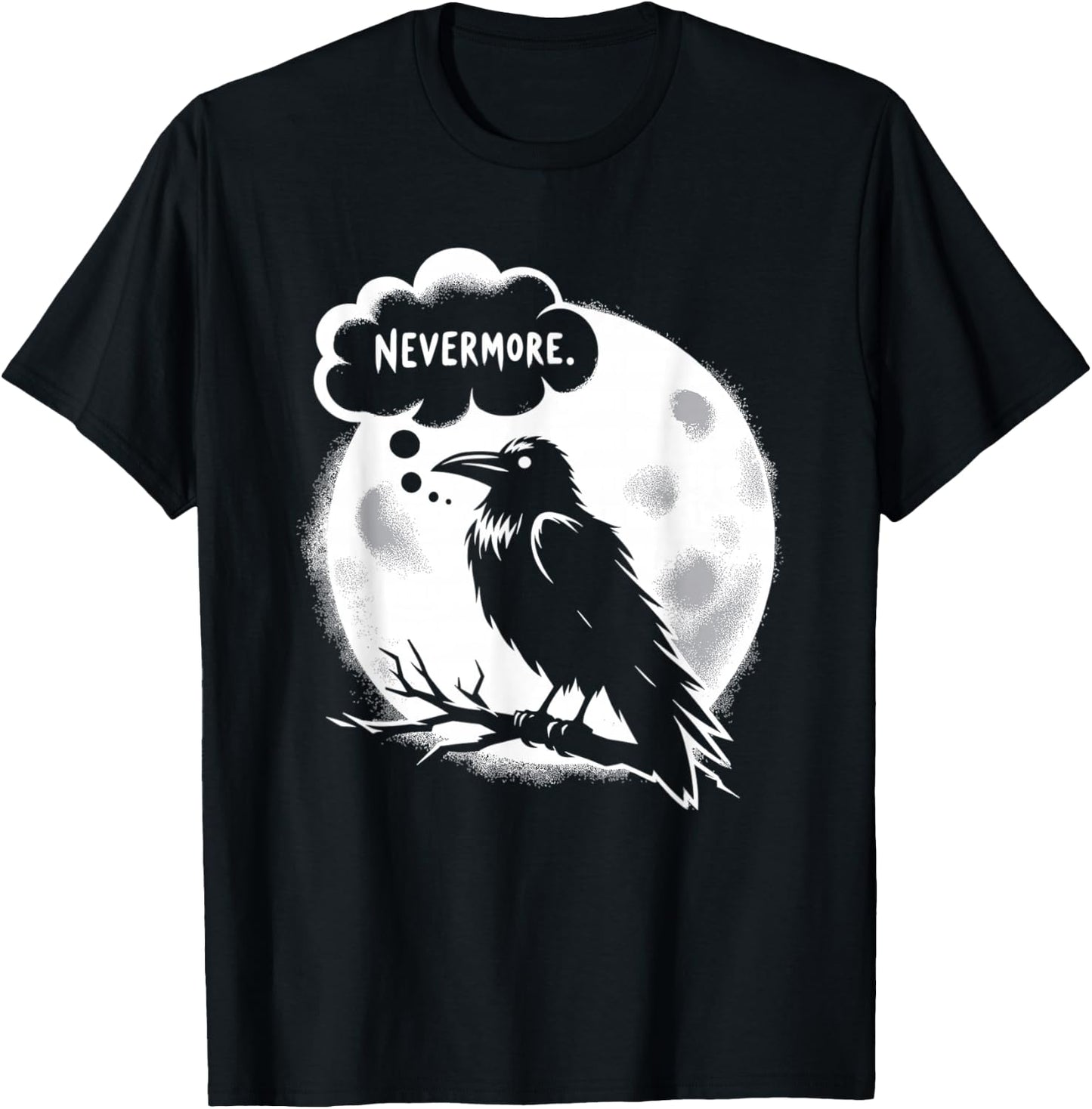 Edgar Allan Poe Raven Gothic Literature Macabre Poetry T-Shirt - T-Shirt | Black