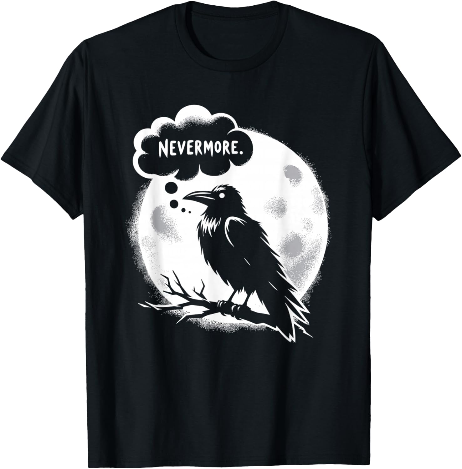 Edgar Allan Poe Raven Gothic Literature Macabre Poetry T-Shirt - T-Shirt | Black