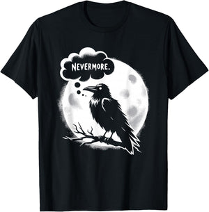 Edgar Allan Poe Raven Gothic Literature Macabre Poetry T-Shirt - T-Shirt | Black