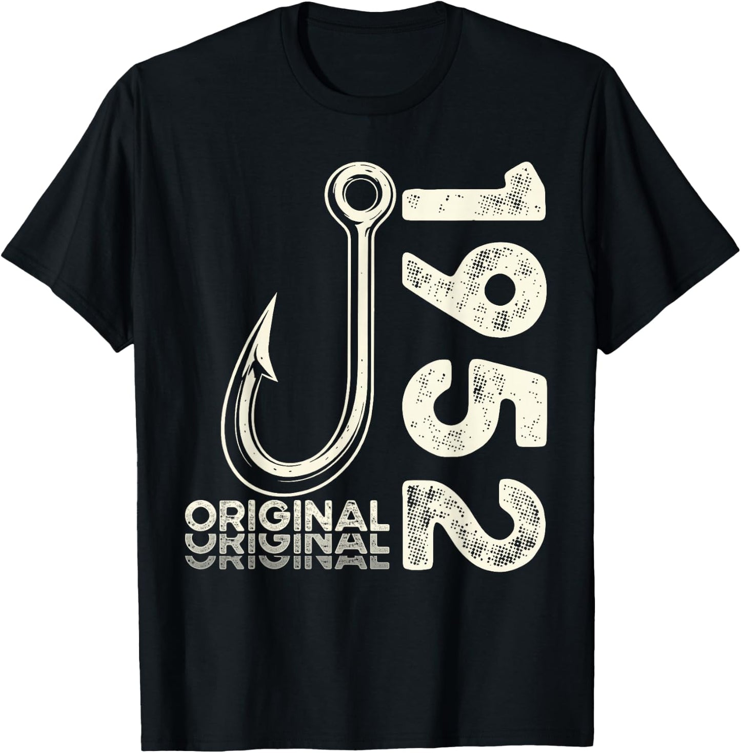 74 Geburtstag Mann Angler Original 1952 Limited Edition T-Shirt - T-Shirt | Black