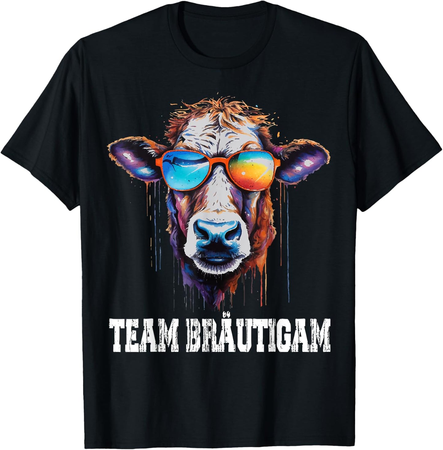 JGA Team Bräutigam für Bauern & Landwirte JGA Kuh T-Shirt - T-Shirt | Black