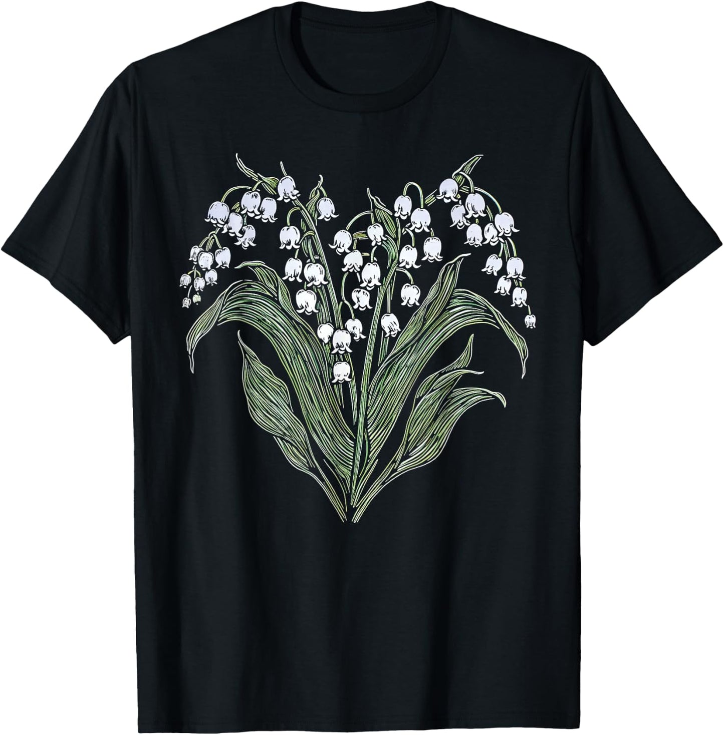 Lily Of The Valley Fleur Girl Saint-Valentin Plante Maman T-Shirt - T-Shirt | Black