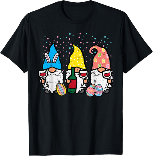 Easter Bunny Gnomes Funny Spring Gnomies Matching Mom Women T-Shirt - T-Shirt | Black