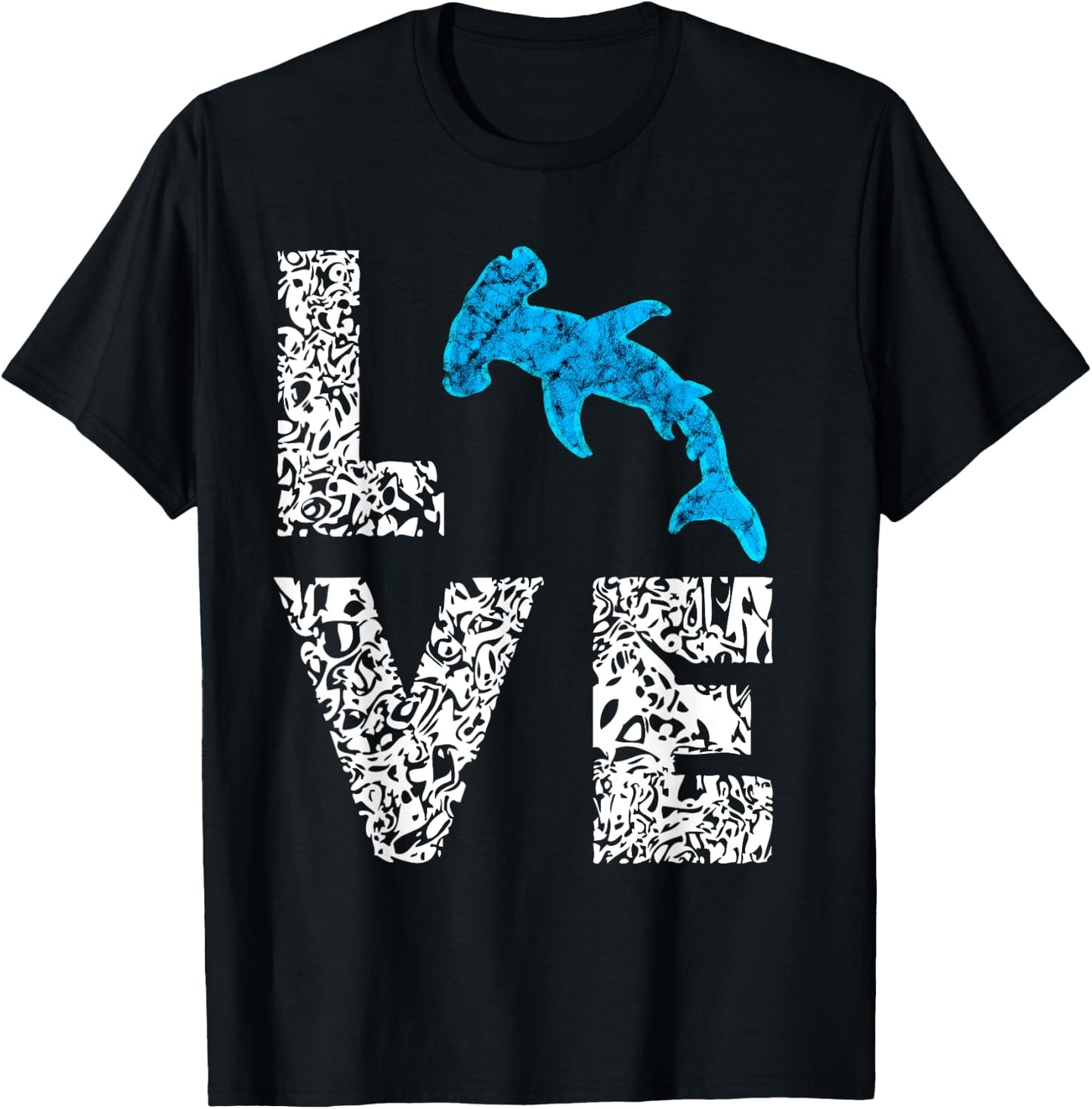 Sphyrna Hammerhead Shark Love Ocean Sea Life Fish T-Shirt - T-Shirt | Black