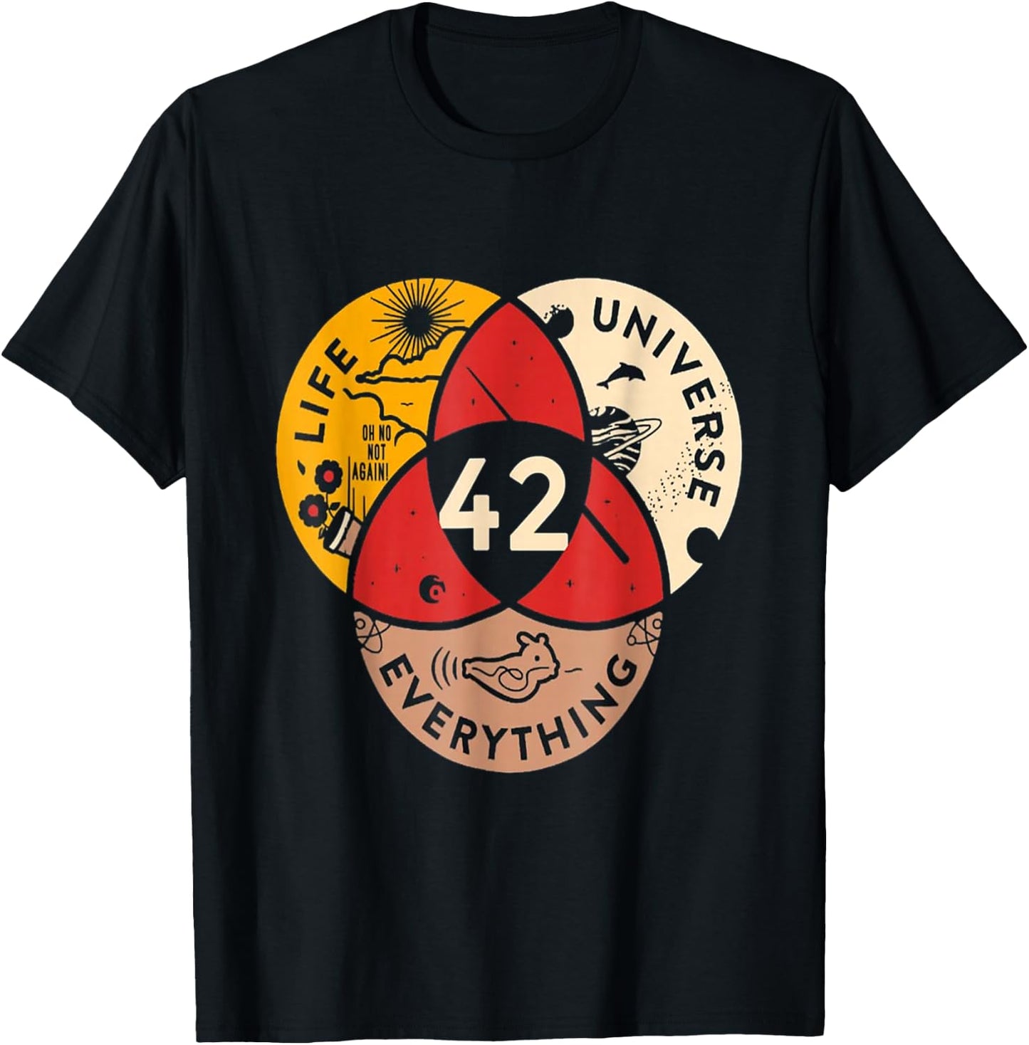42 Answer to Life Universe and Everything Science Vintage T-Shirt - T-Shirt | Black
