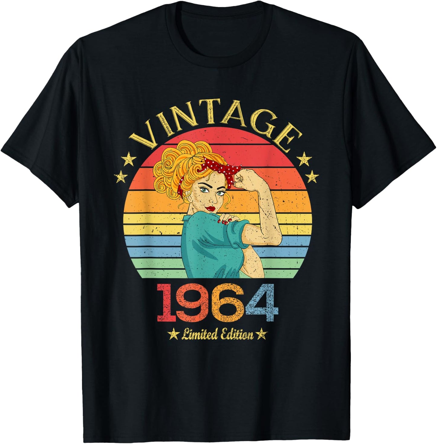 1964. Gift Vintage 1964 Gifts Born in 1964 T-Shirt - T-Shirt | Black