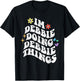 Personalized Name Mothers Day outfit Retro Groovy Im Debbie Doing Debbie Things Funny Mother's T-Shirt - T-Shirt | Black