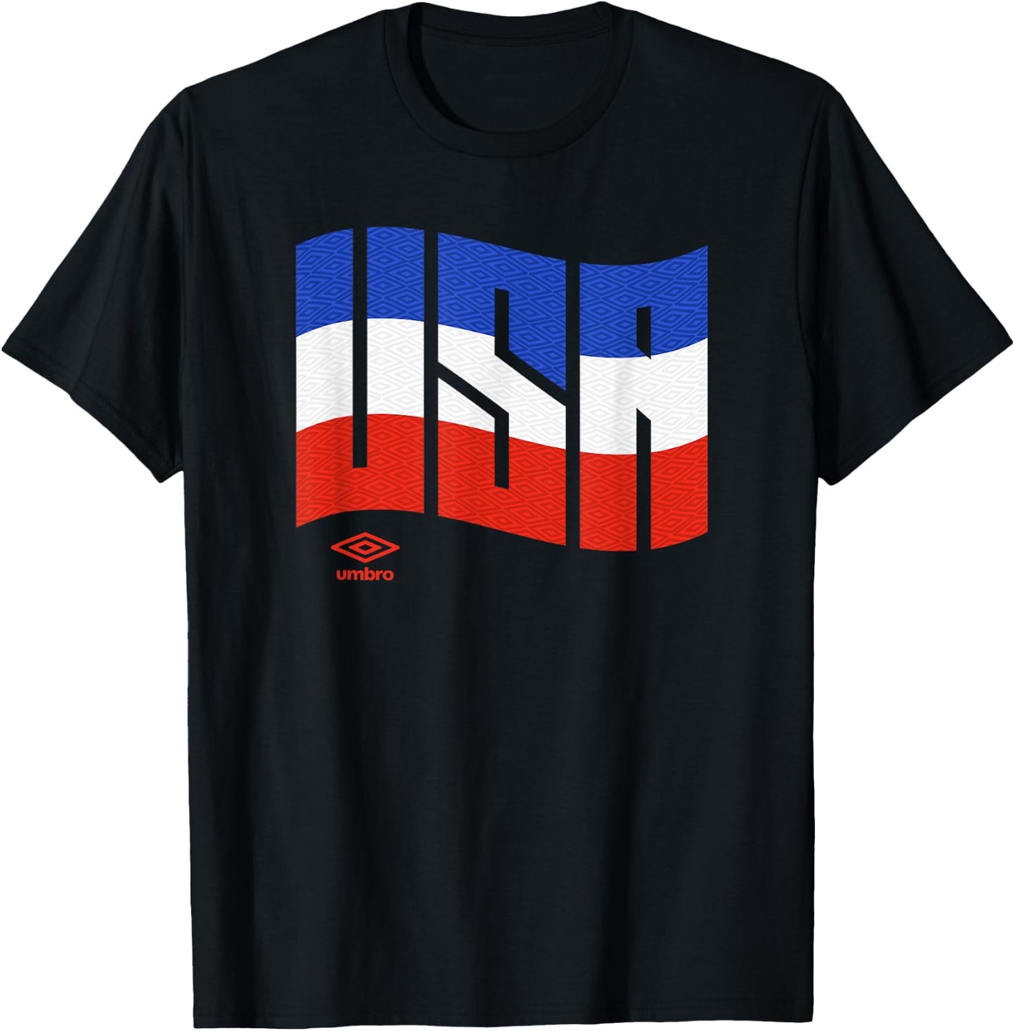 Umbro International Soccer Wavy USA Logo T-Shirt - T-Shirt | Black