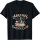 Abraxos Garden Club Dragon Vintage Fantasy Floral Design V-Neck T-Shirt - T-Shirt | Black