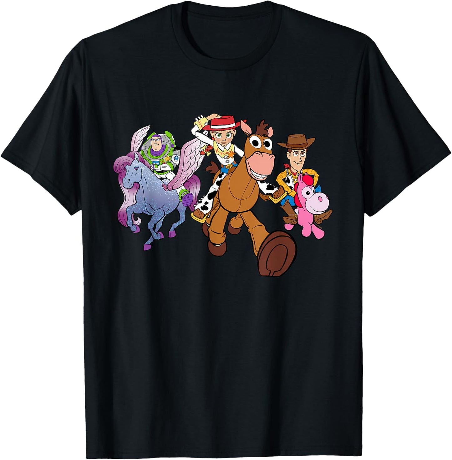 Disney and Pixar's Toy Story 5 Jessie Buzz & Woody Ride T-Shirt - T-Shirt | Black