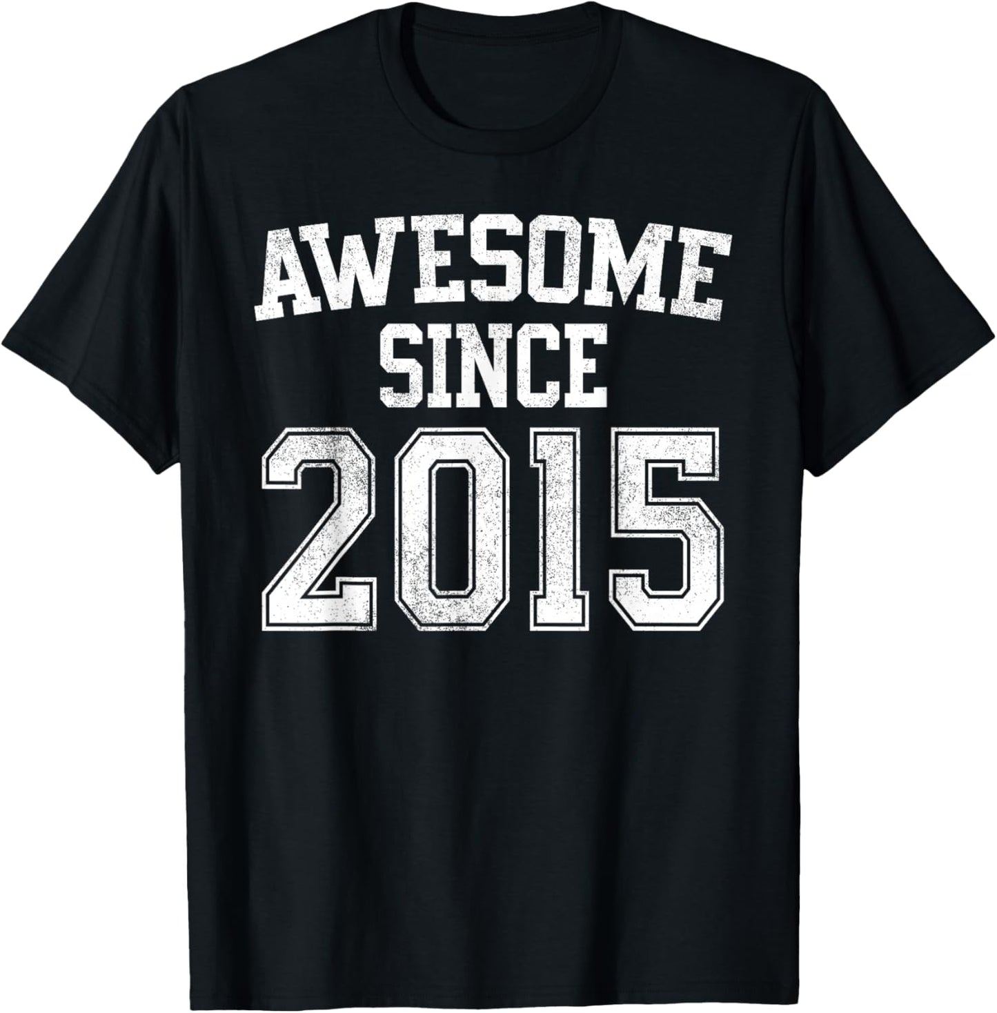 Awesome Since 2015 Gifts 11th Birthday 11 Year Old Boy Girl T-Shirt - T-Shirt | Black