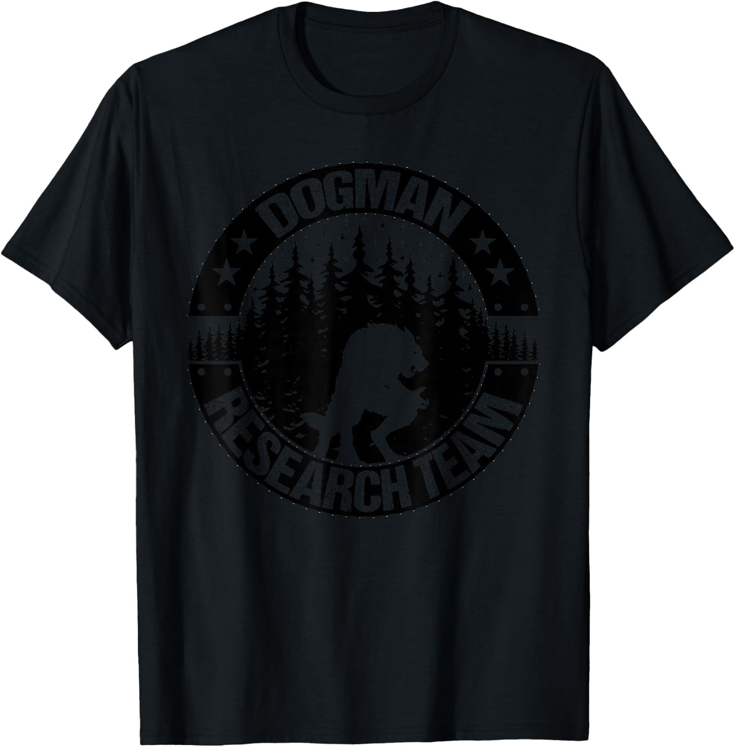 Cryptid Dogman Research Team Women Cryptozoology T-Shirt - T-Shirt | Black