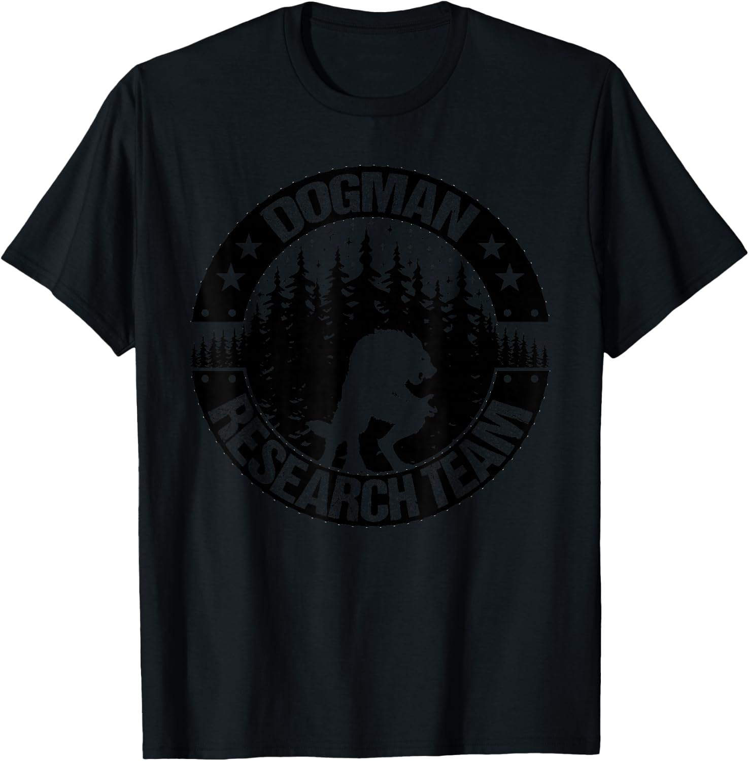 Cryptid Dogman Research Team Women Cryptozoology T-Shirt - T-Shirt | Black