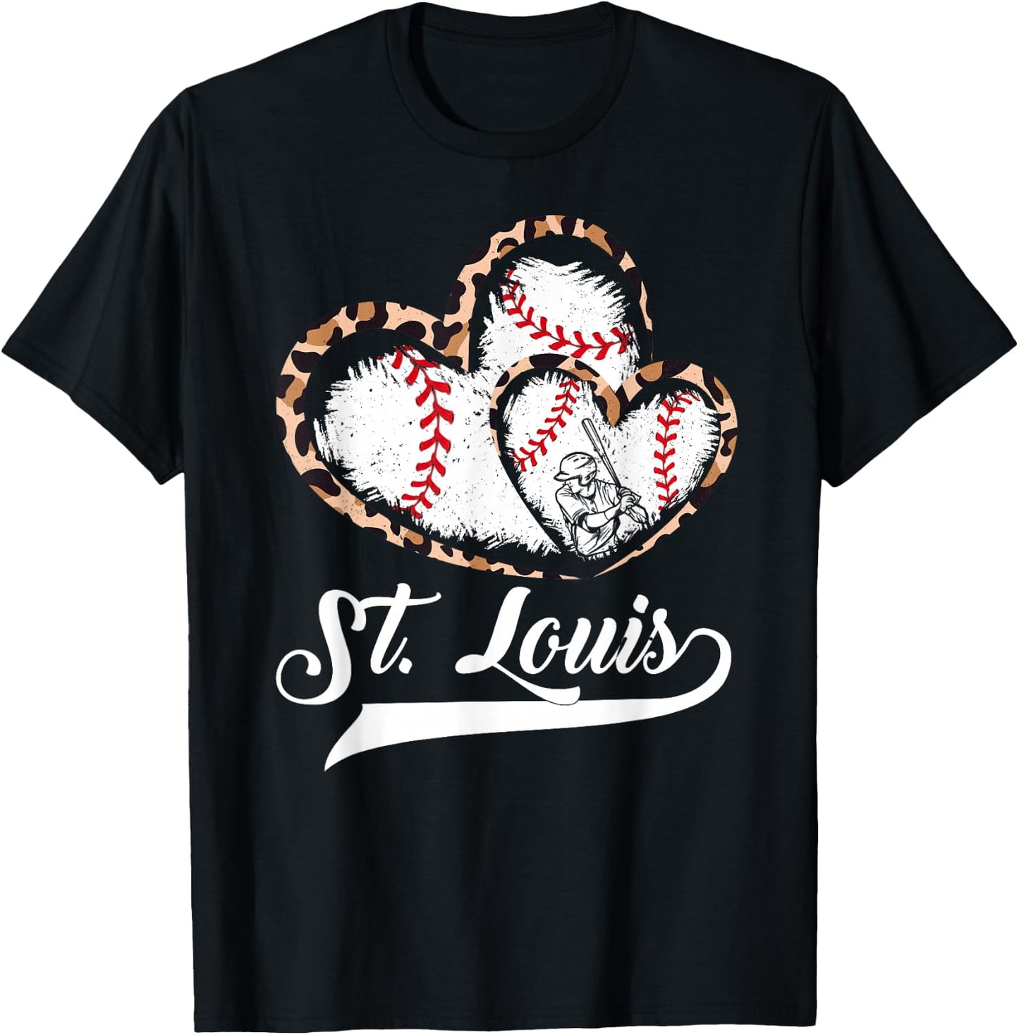 Vintage St.Louis Heart T-Shirt - T-Shirt | Black