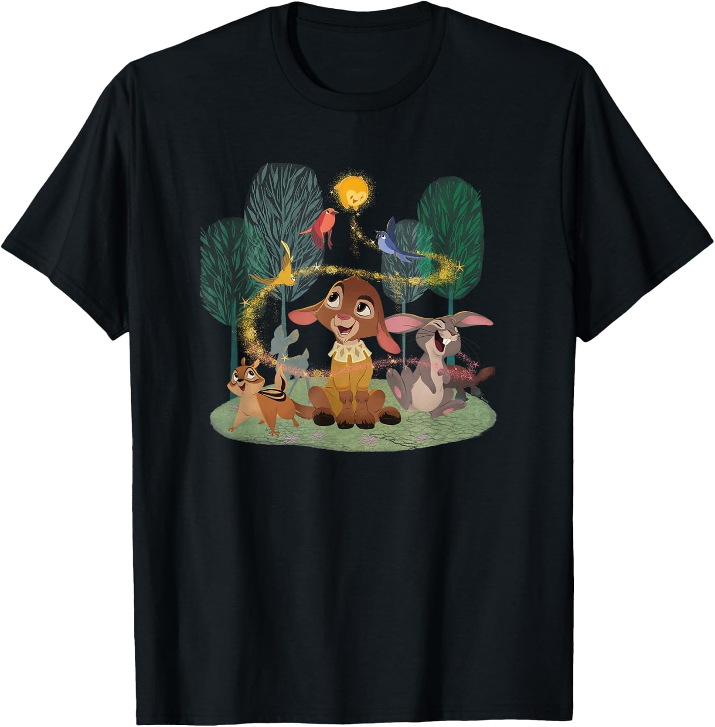 Disney Wish Star and Valentino Animal Friends T-Shirt - T-Shirt | Black