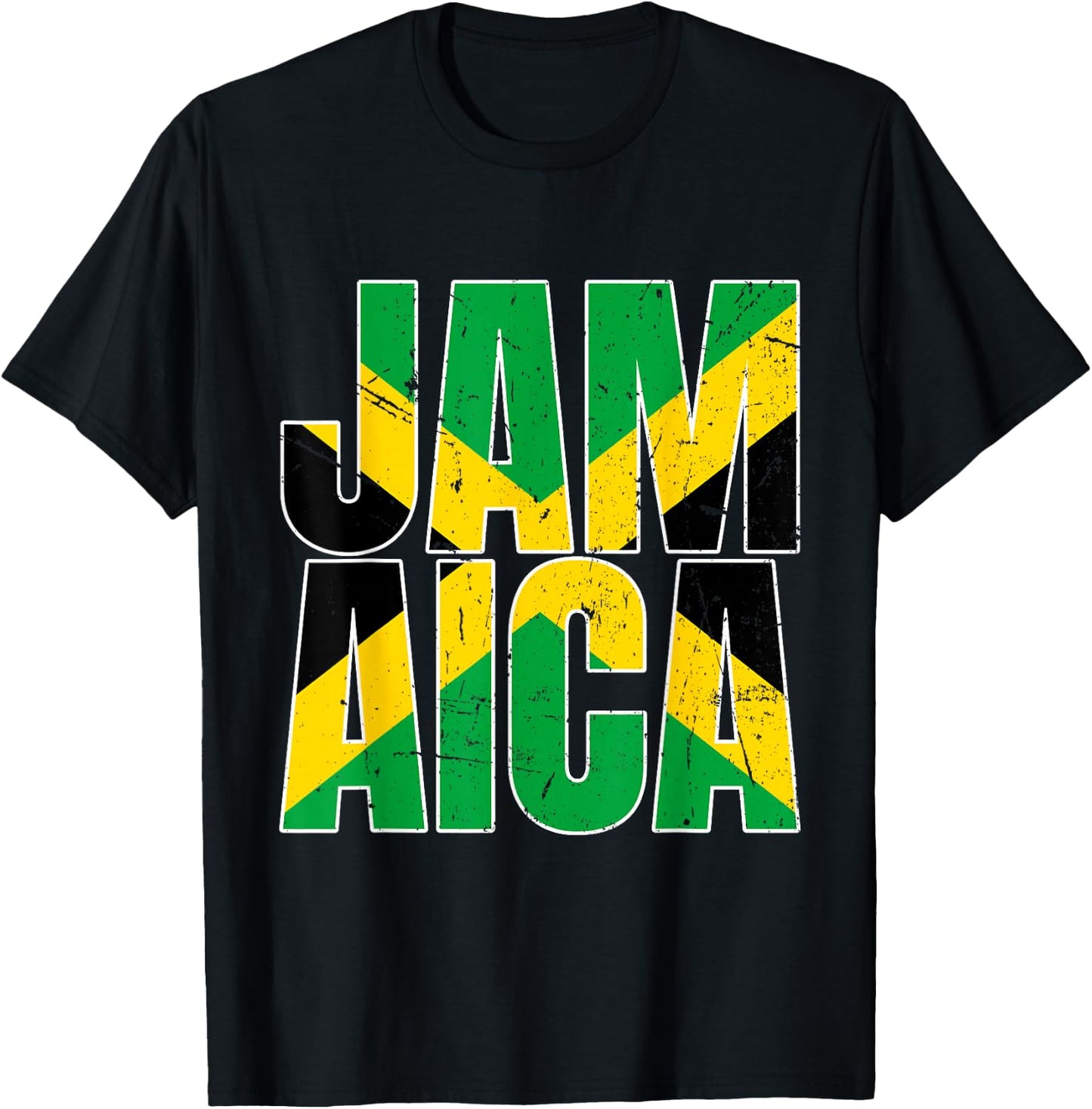 Jamaika-Flagge, Retro-Design, stolz, jamaikanisch, Herren, Damen, Kinder T-Shirt - T-Shirt | Black