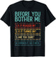 Technical Computer Network Engineer Before You Bother Me T-Shirt - T-Shirt | Black