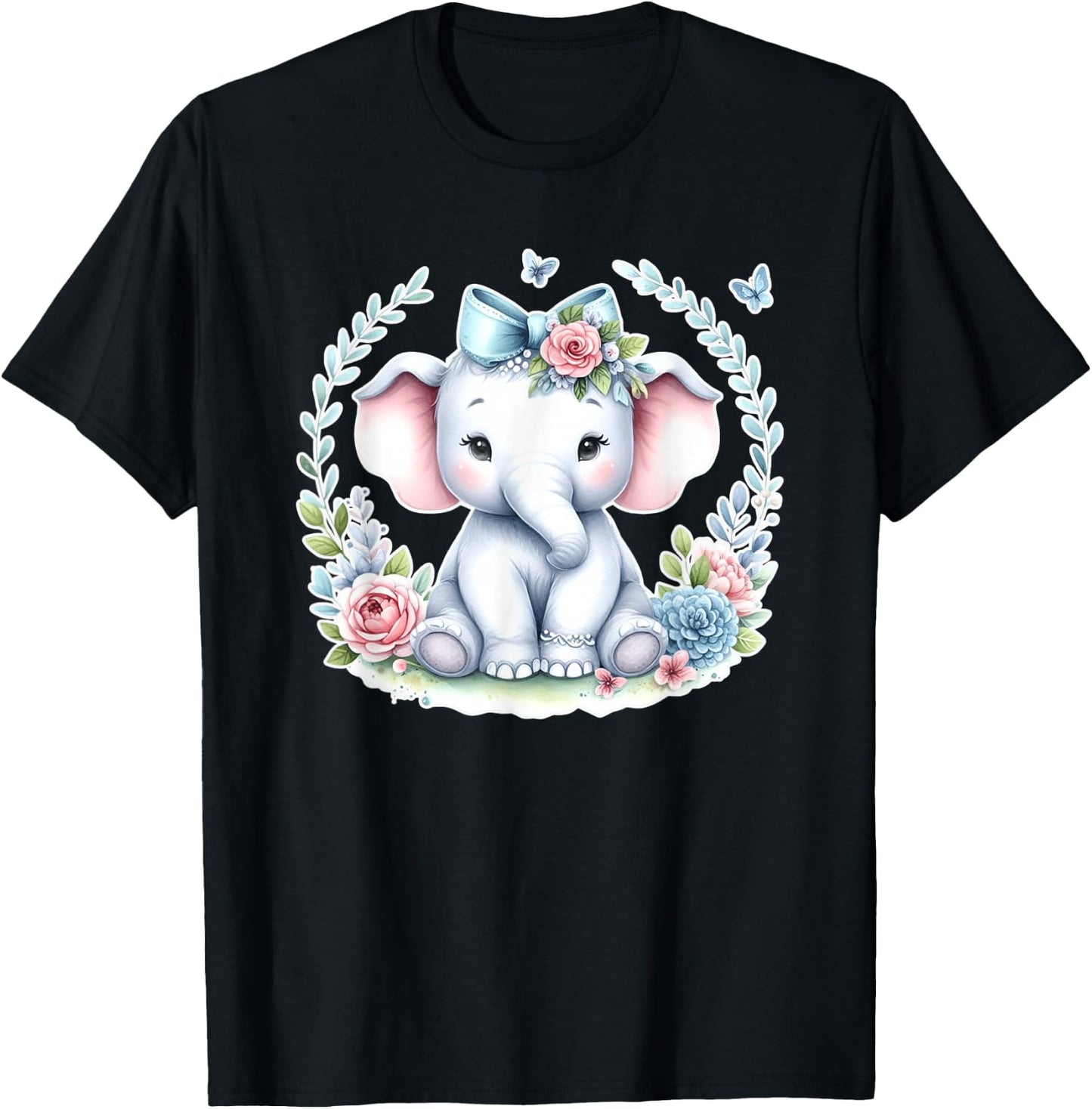 Elephant | Cute Baby Elephant T-Shirt - T-Shirt | Black