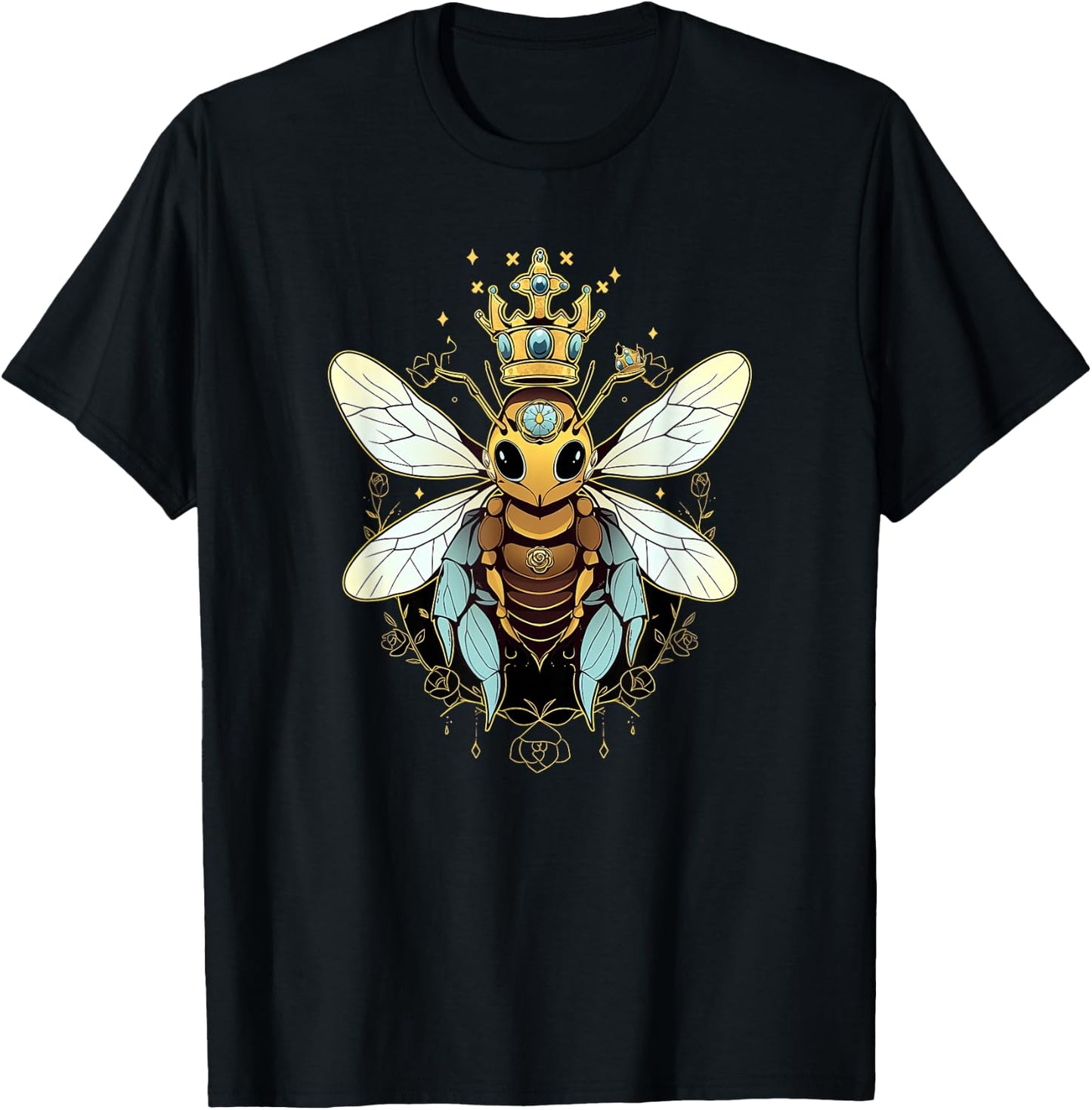 Queen bee and Honey Beekeeper Beekeeping T-Shirt - T-Shirt | Black