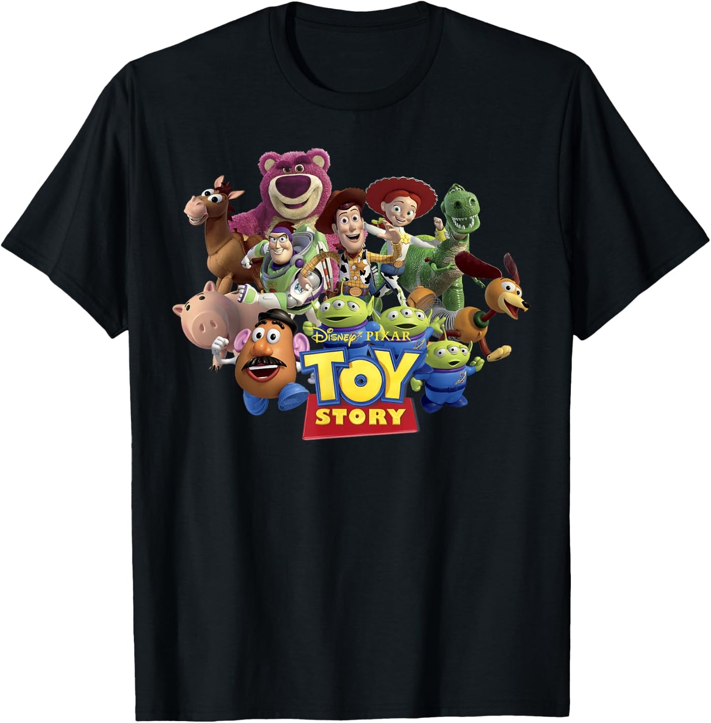 Disney Pixar Toy Story Buzz Woody & Jessie Toys Running T-Shirt - T-Shirt | Black