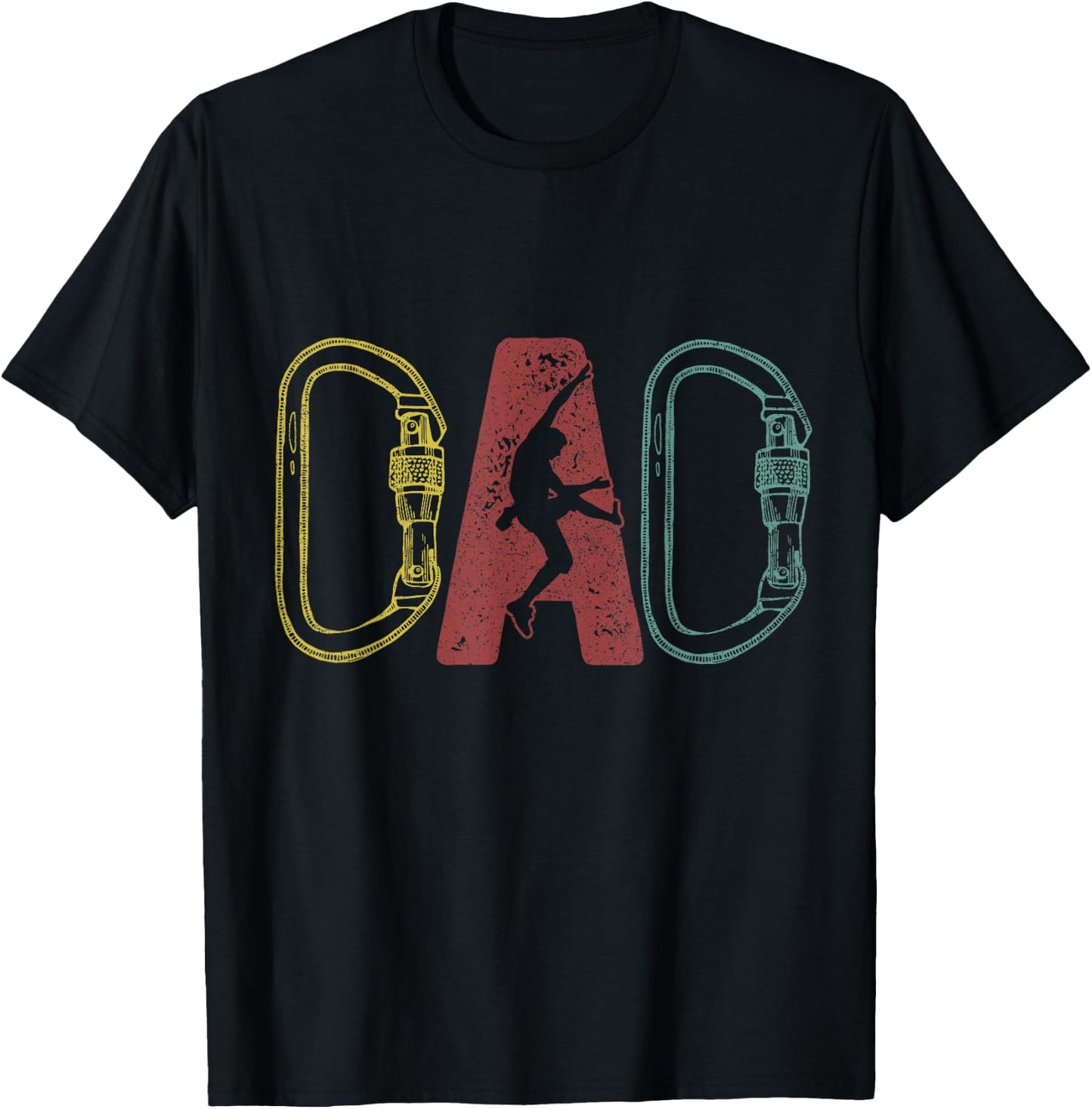 Climbing Dad Rock Climber Bouldering Father's Day T-Shirt - T-Shirt | Black