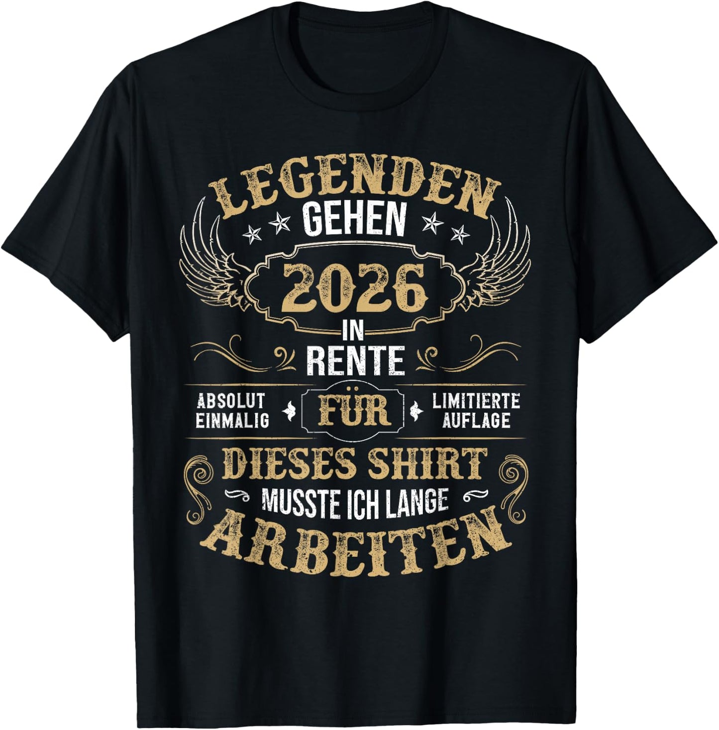 Rentner Eine Legende Geht In Rente 2026 Ruhestand Homme , black T-Shirt - T-Shirt | Black
