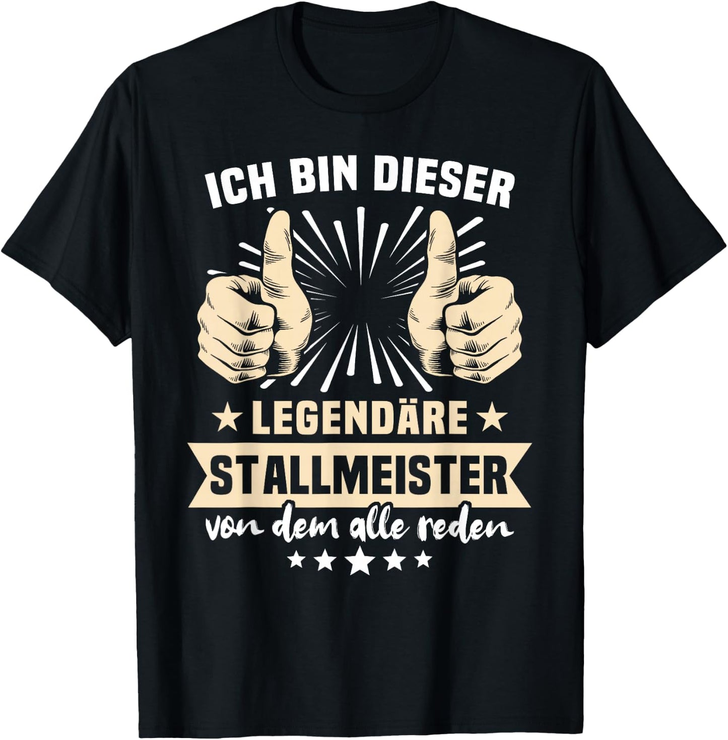 Lustiger Spruch Stallmeister T-Shirt - T-Shirt | Black