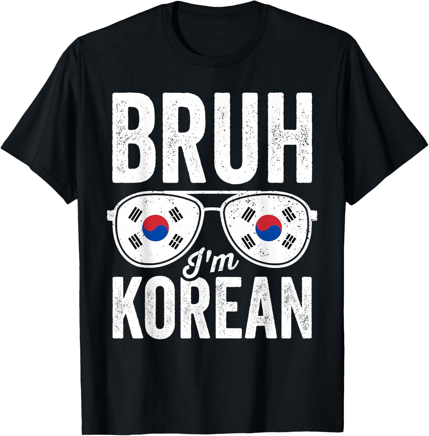 Bruh I'm Korean South Korea Flag Funny Korean Boys Kids T-Shirt - T-Shirt | Black