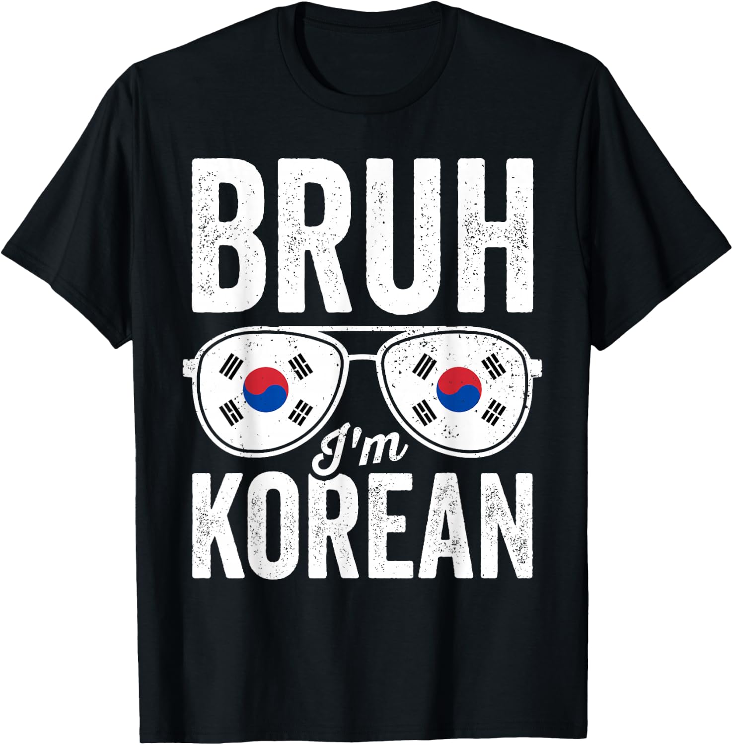 Bruh I'm Korean South Korea Flag Funny Korean Boys Kids T-Shirt - T-Shirt | Black