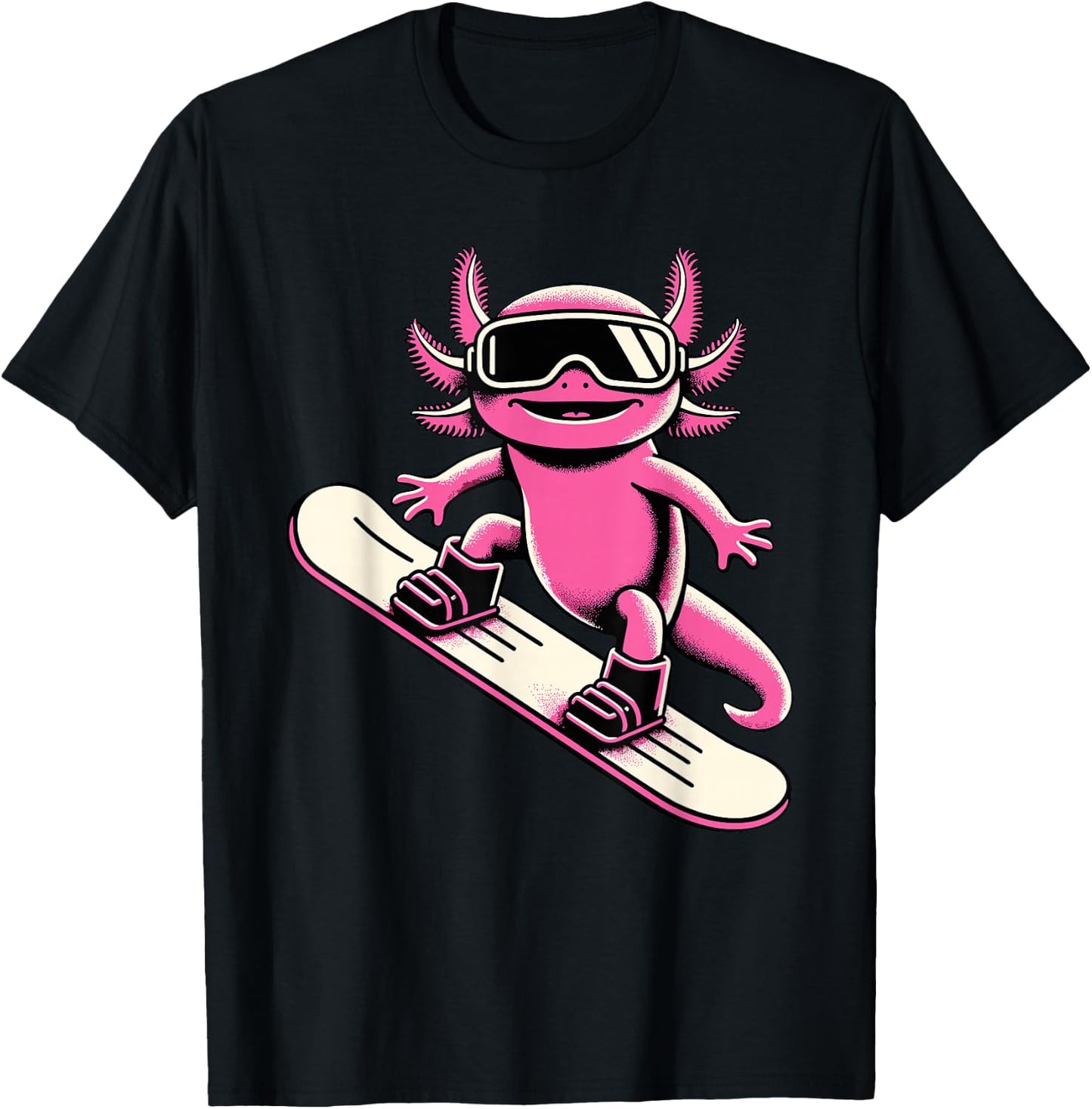 Snowboarding Axolotl Snow Board Snowboard Women T-Shirt - T-Shirt | Black