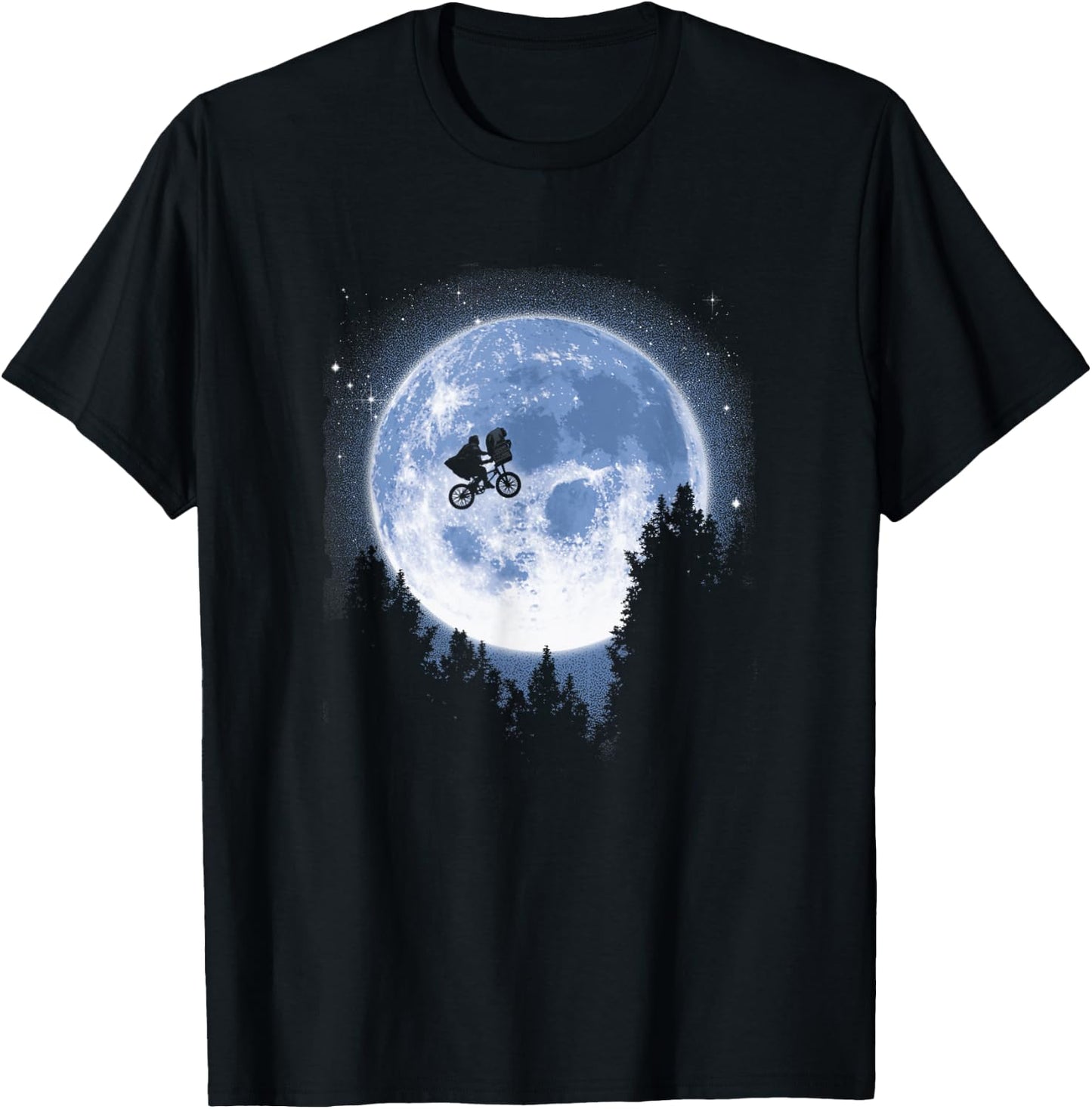 E.T. and Elliot Classic Bicycle Moon Jump T-Shirt - T-Shirt | Black