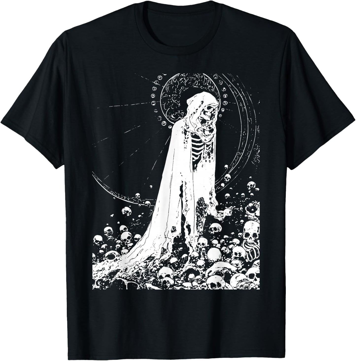 Skull Doom Metal Black Metal Gothic Grunge Occult Satanic , black T-Shirt - T-Shirt | Black