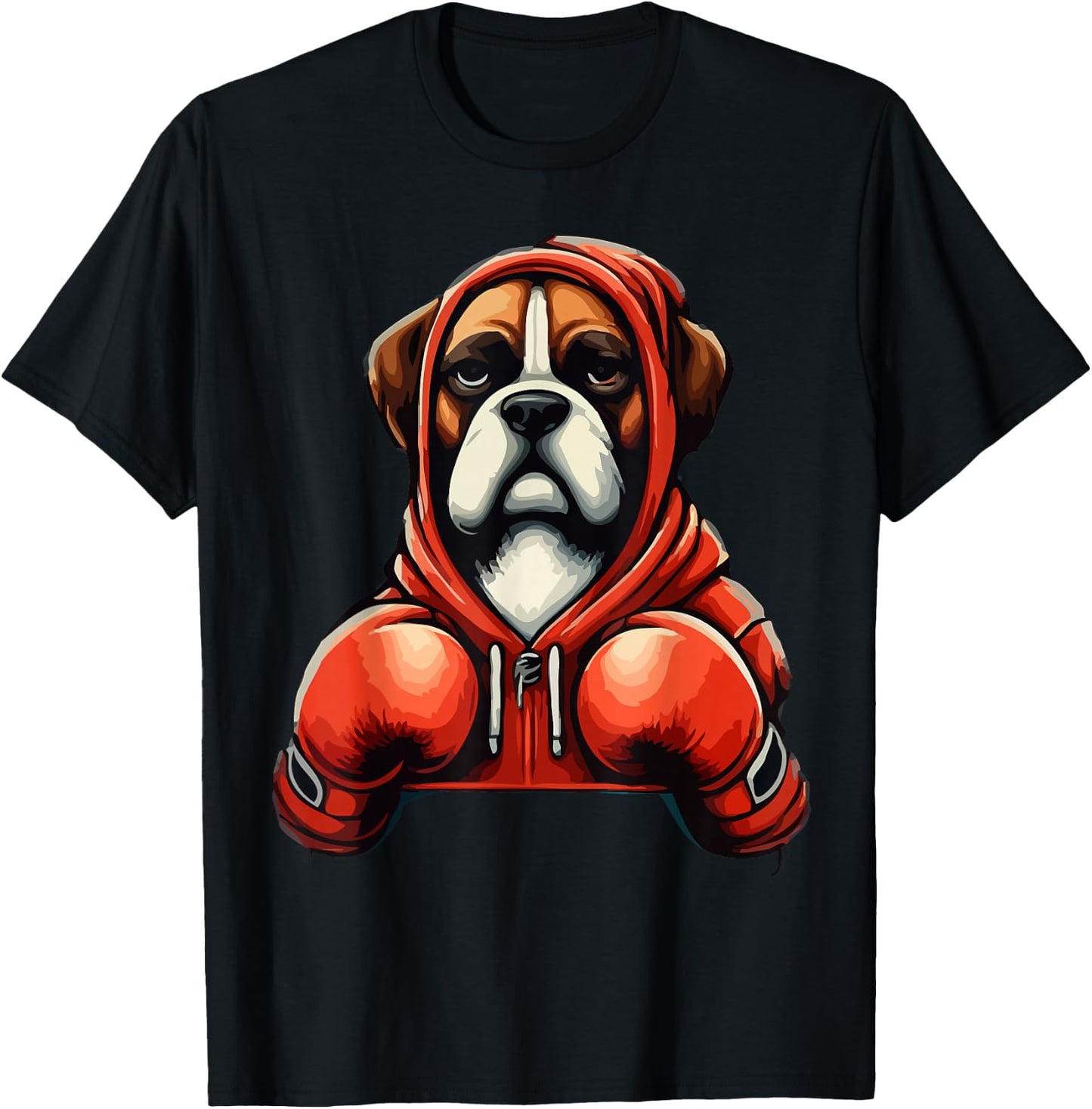 Funny Kickboxing or Boxing Boxer Dog T-Shirt - T-Shirt | Black