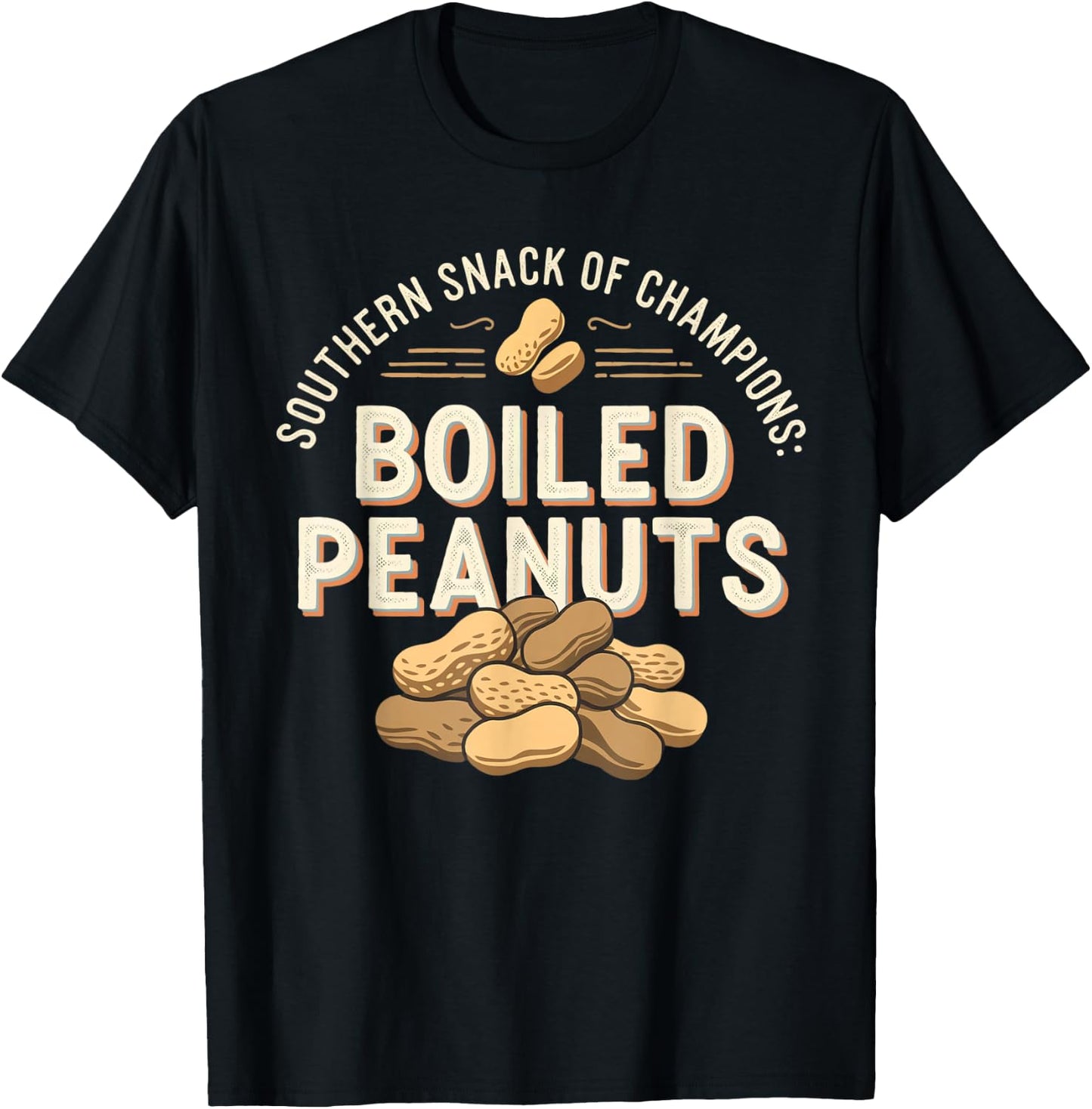 Boiled Peanuts Shirt - Southern Snack Lovers Design T-Shirt - T-Shirt | Black