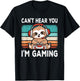 Can't Hear You I'm Gaming Funny Video Game Retro Gamer Boys T-Shirt - T-Shirt | Black