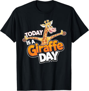 Childrens Today is a Giraffe Day Design | Kids Giraffe T-Shirt - T-Shirt | Black